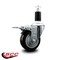 Service Caster 3.5'' Black Poly Swivel 1-3/8'' Expanding Stem Caster Total Lock Brake SCC-EXTTL20S3514-PPUB-BLK-138 - alternate 2